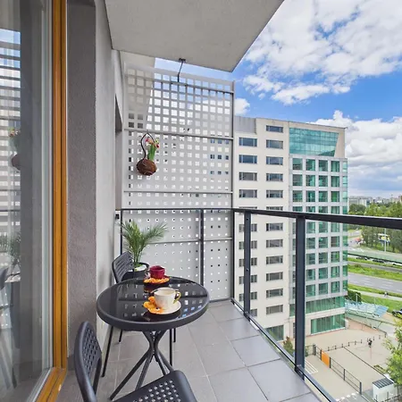 Mokotow View With Balcony & Parking By Solarento Appartement